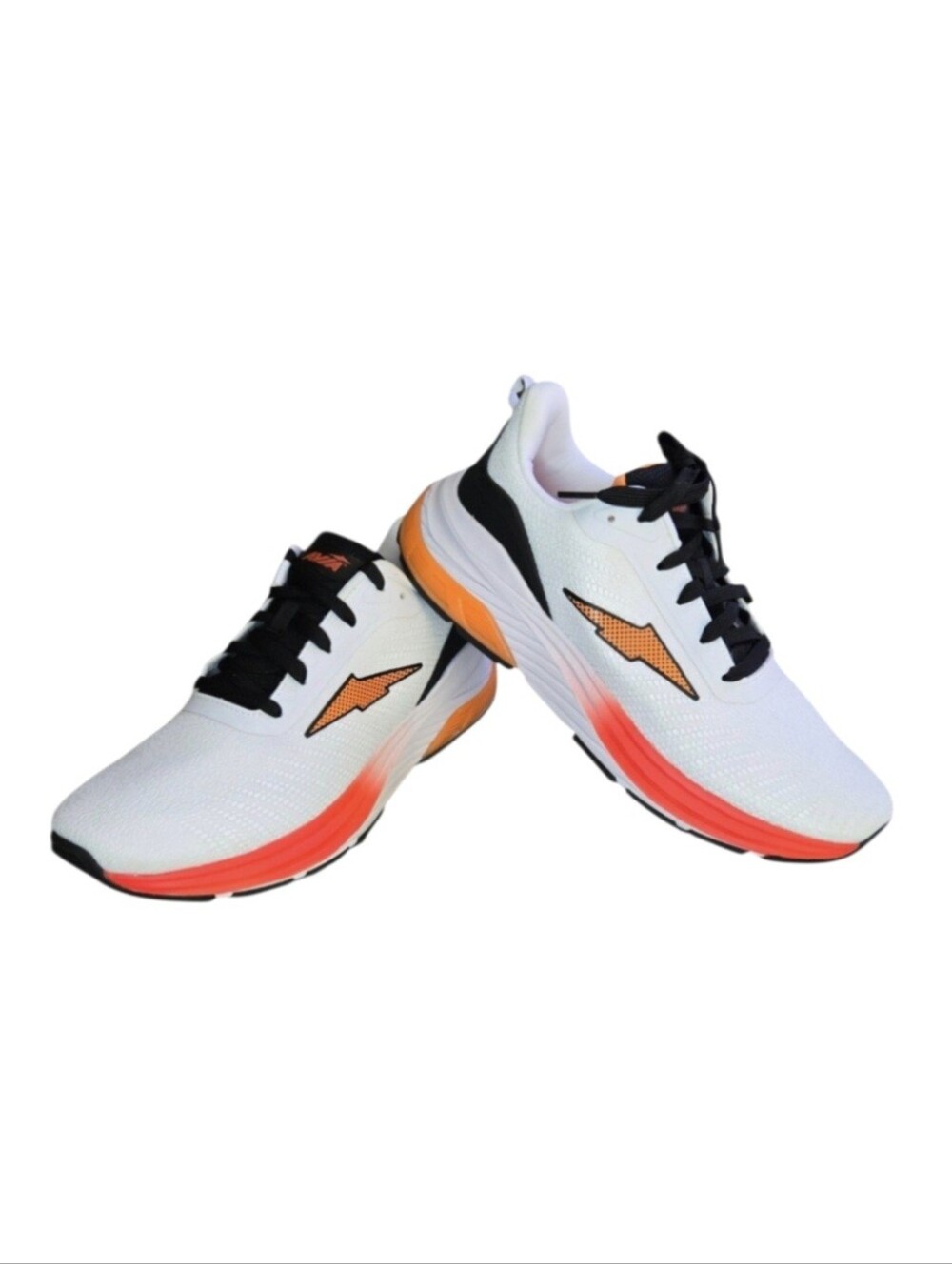 Avia Men's Hypersonic Gel Running Shoes in White/ Orange/ Black, Size: 12 NWT!